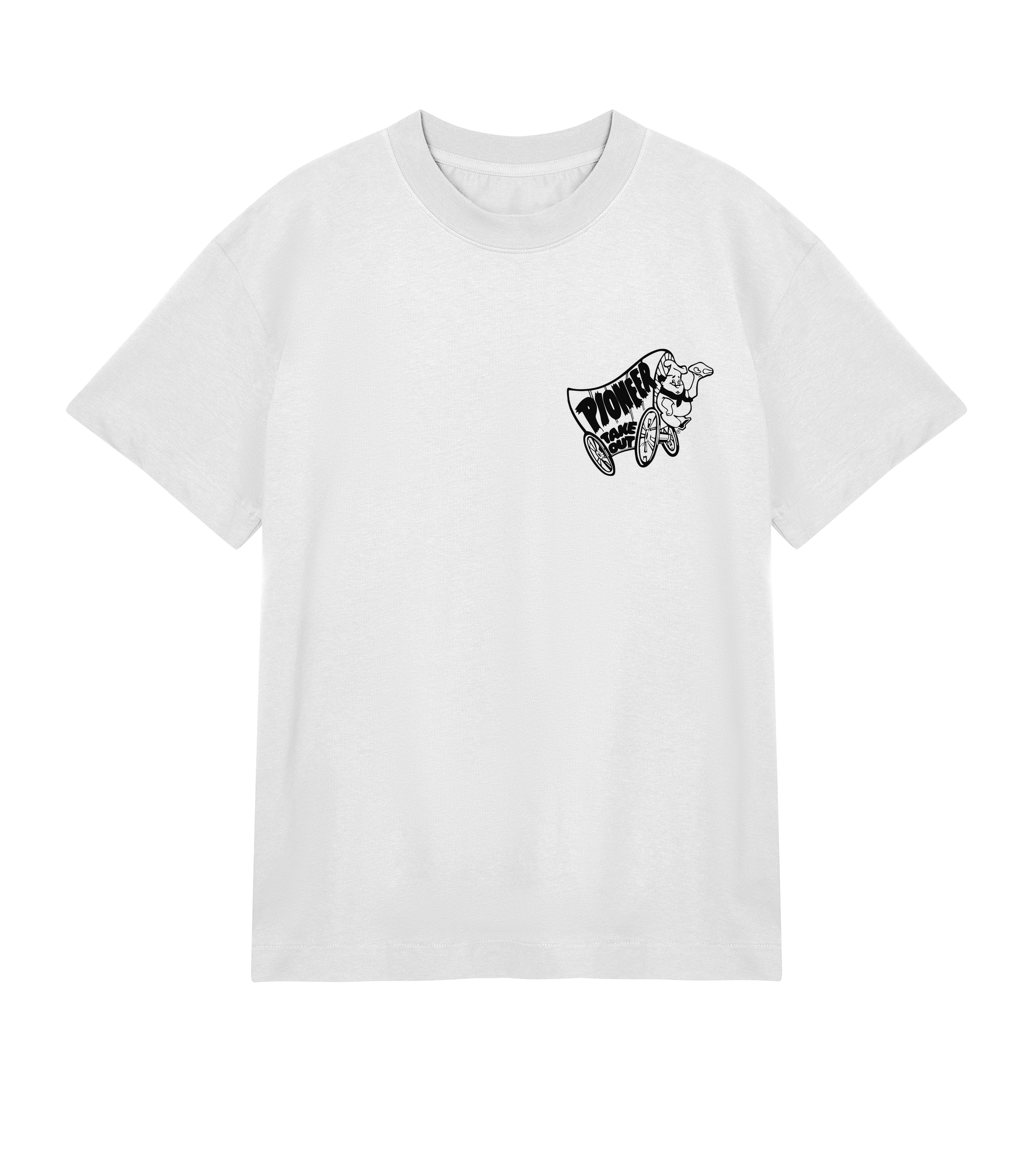 1961 Vintage White Tee Pioneer Chicken LA